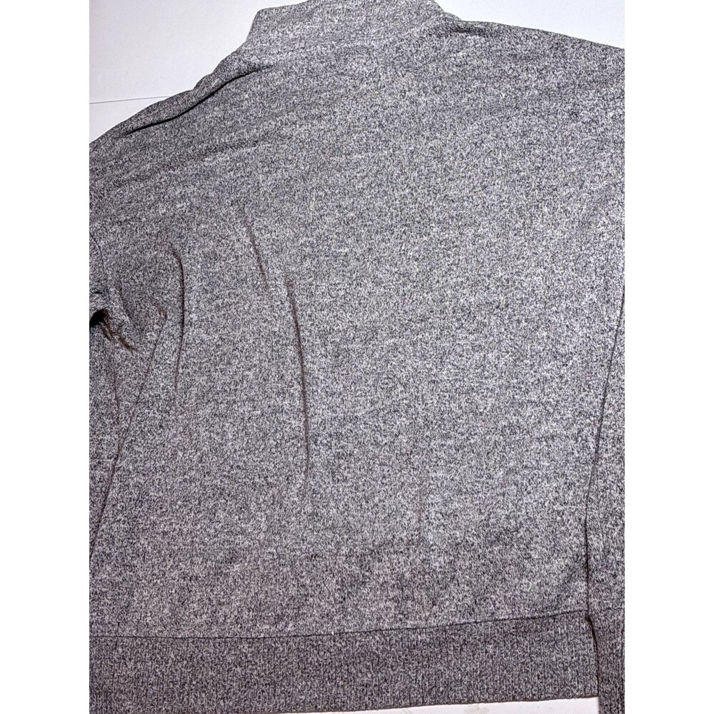 Aerie Sweater W Sz M Gray Heathered Knit 1/4 Zip High Neck Pullover Lightweight - Picture 13 of 16